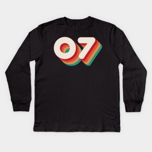 Number 7 Kids Long Sleeve T-Shirt